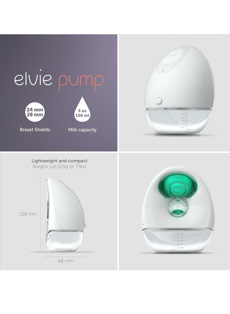Elvie Breast Pump  Double, Wearable Breast Pump with App The Smallest, Quietest Electric Breast Pump  Portable Breast Pumps Hands Free & Discreet - 24mm/28mm Breast Shields Included - Image 3
